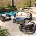 New arrival garden PE rattan sofa outdoor wicker furniture sofa sets